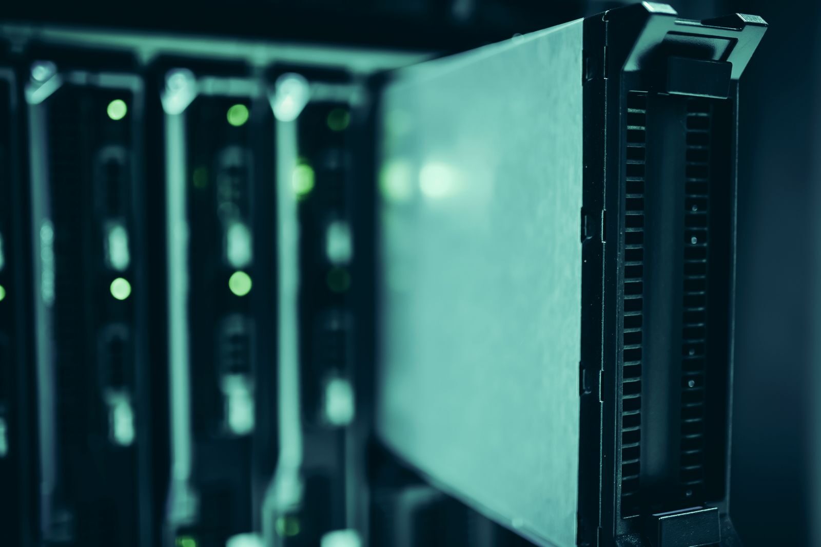 Racks de servidores em um data center