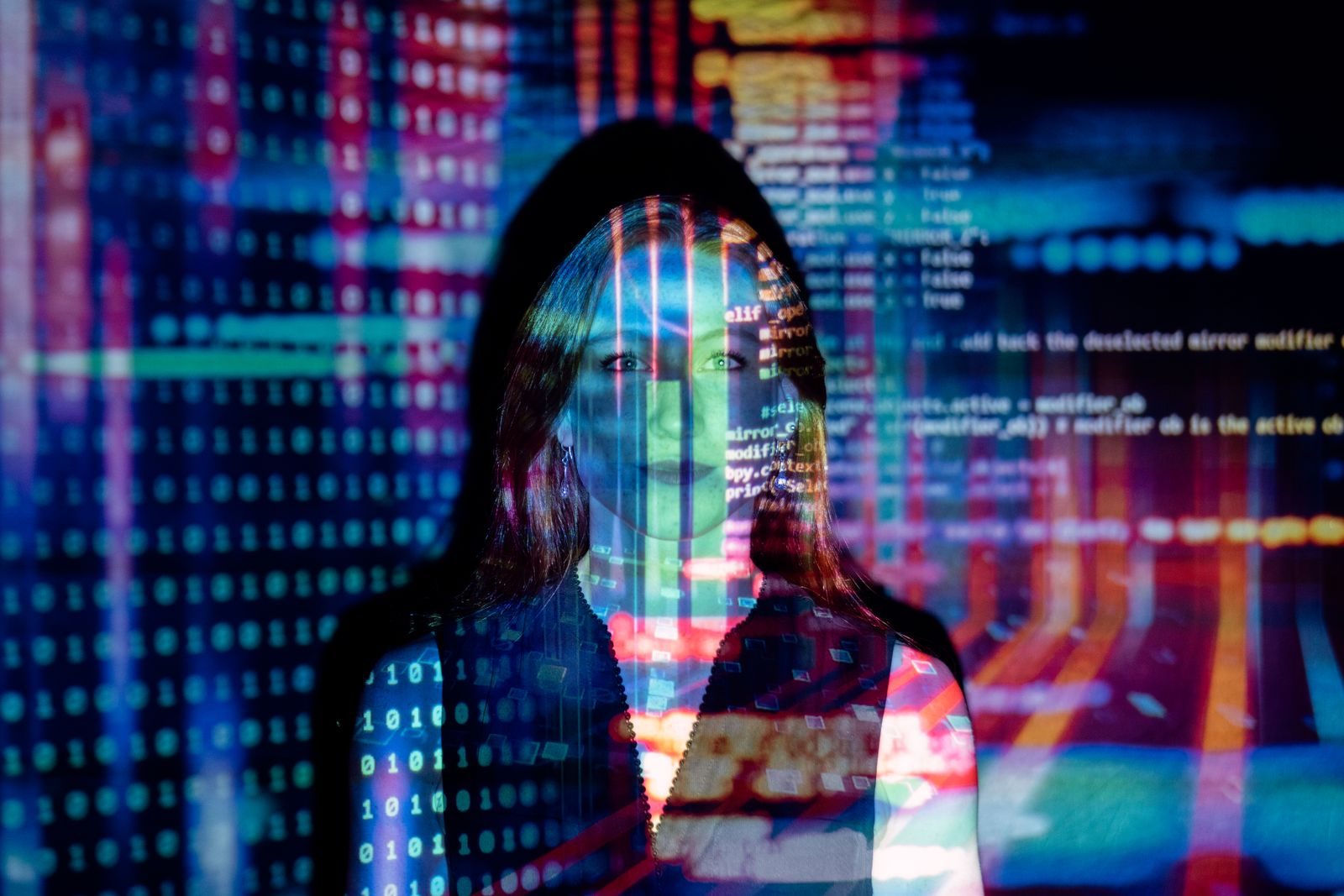 Linhas de código em uma tela de computador, ilustrando sistemas de inteligência artificial