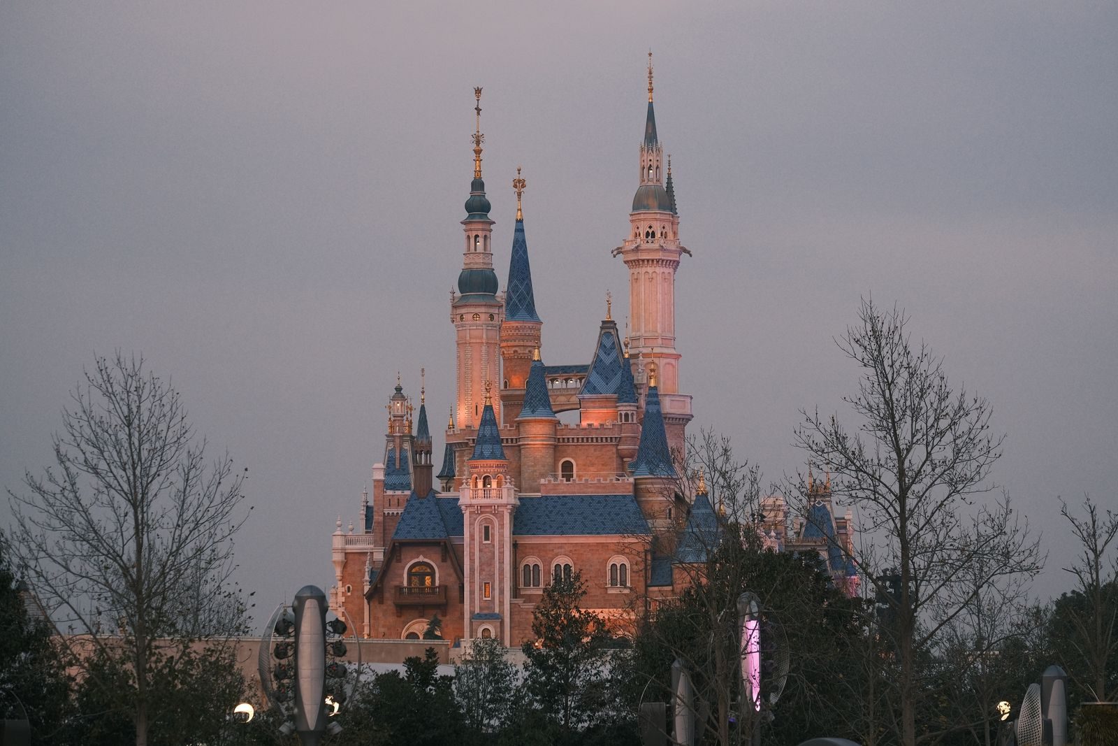 Castelo da Disney em parque temático