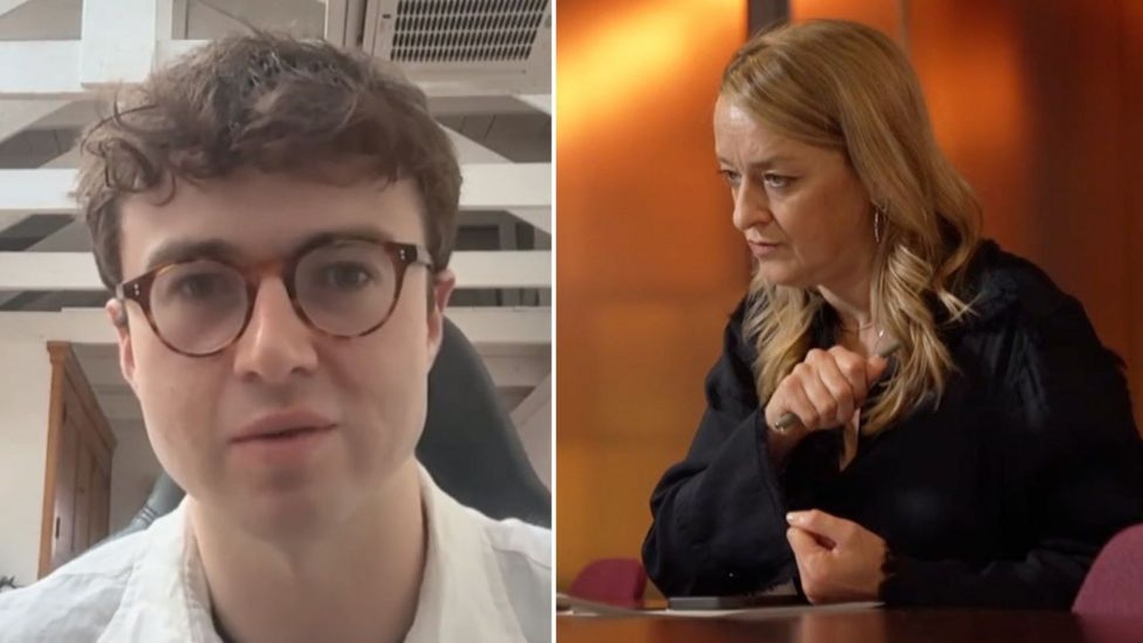 Jacob Coxon, ex-pesquisador da Anthropic, em entrevista à BBC com Laura Kuenssberg.
