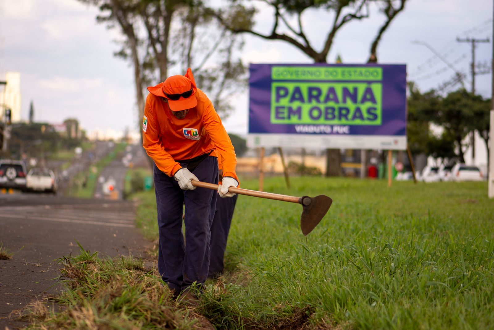 Trabalhadores em jornada de trabalho em frente ao Congresso Nacional, em Brasília
