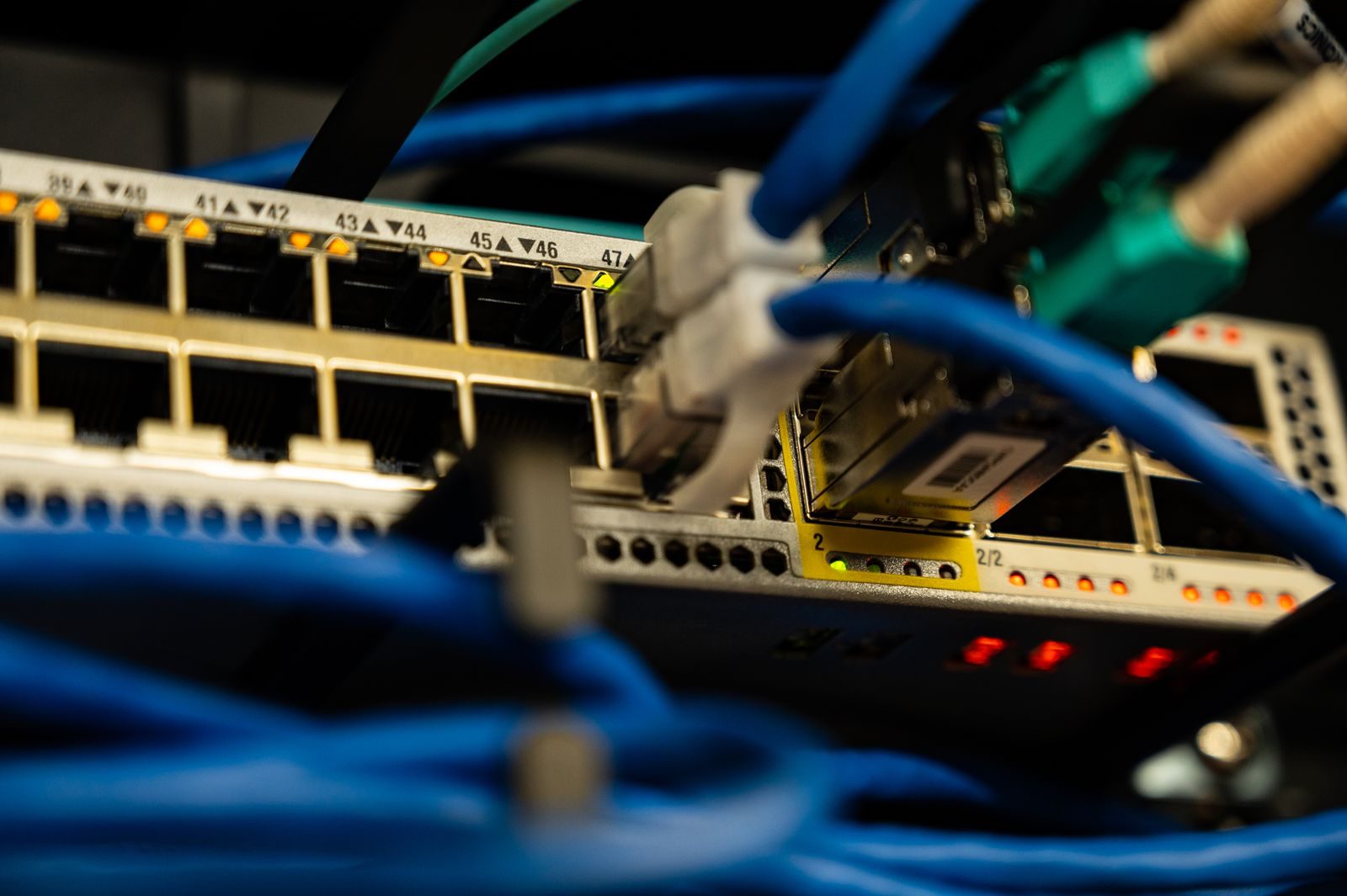 Corredor de servidores em um data center