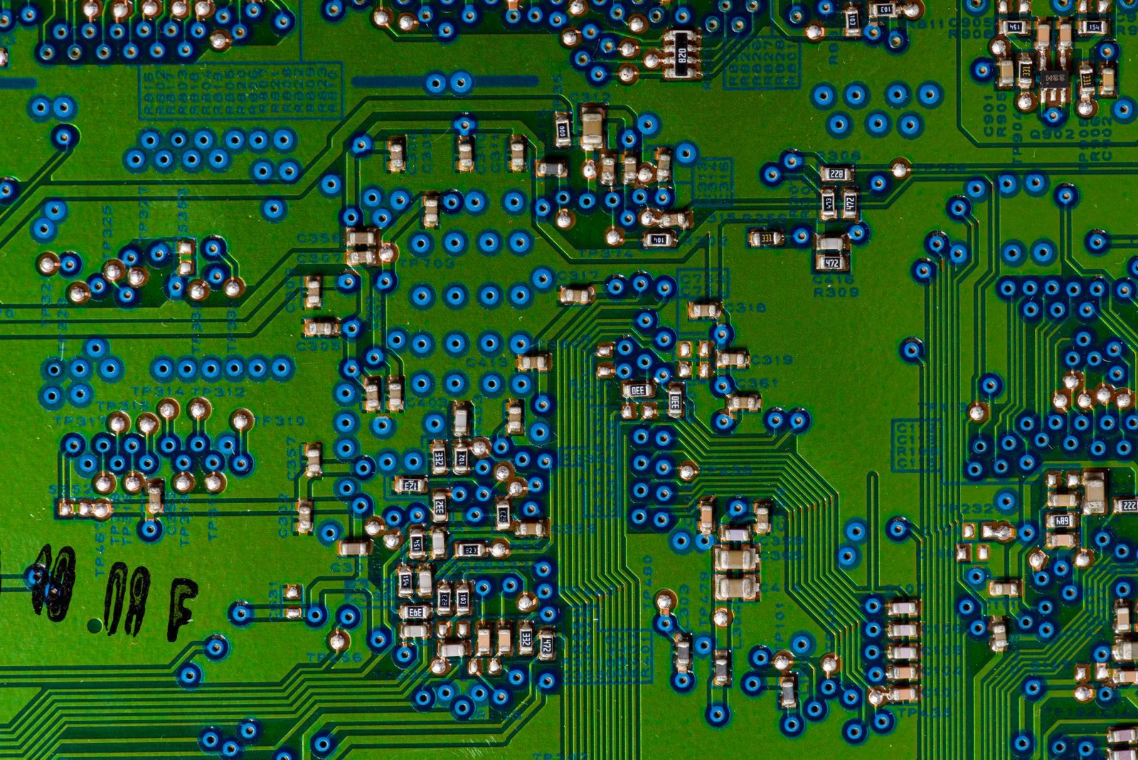 Placa de circuito impresso usada em computadores e servidores