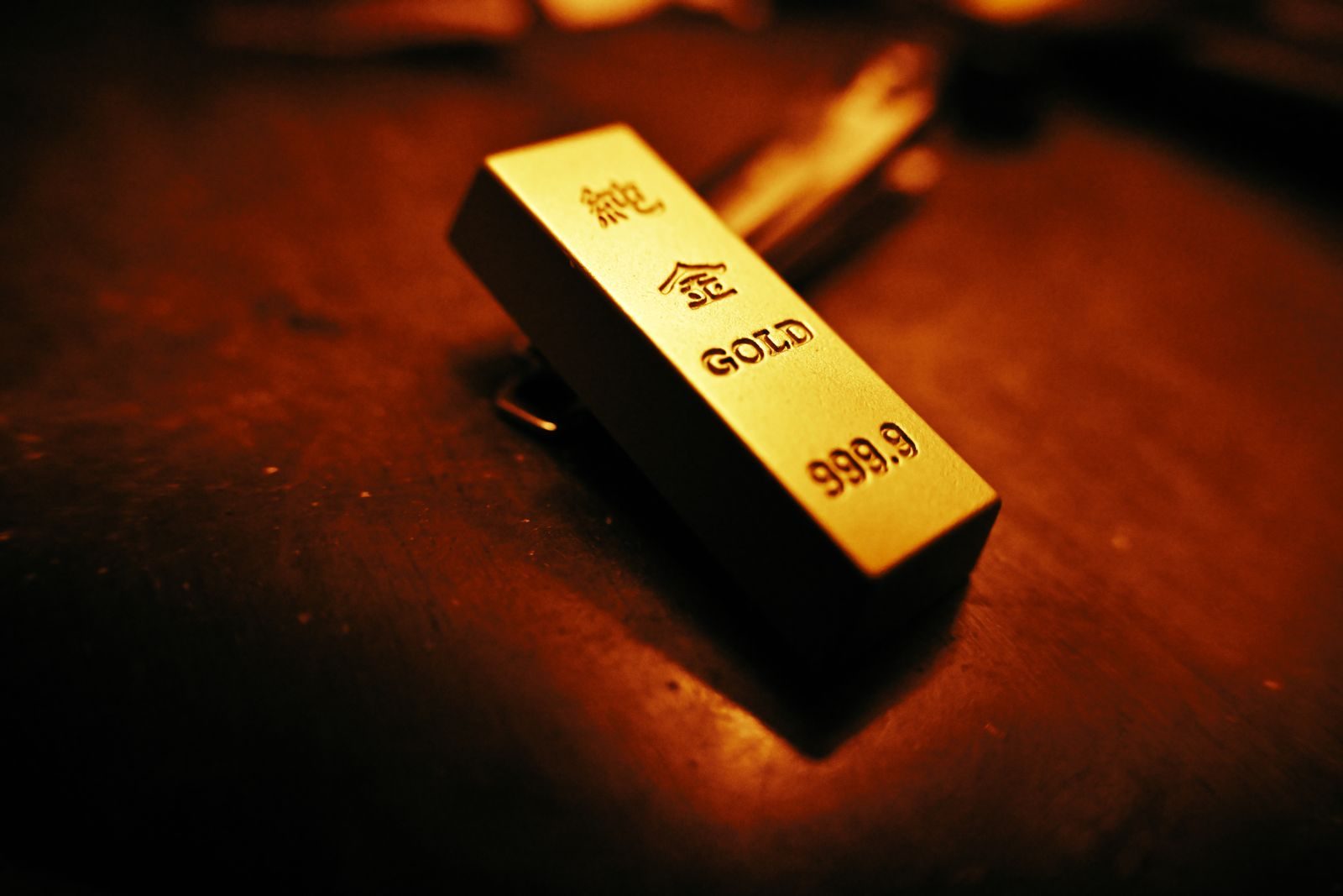 Barras de ouro empilhadas