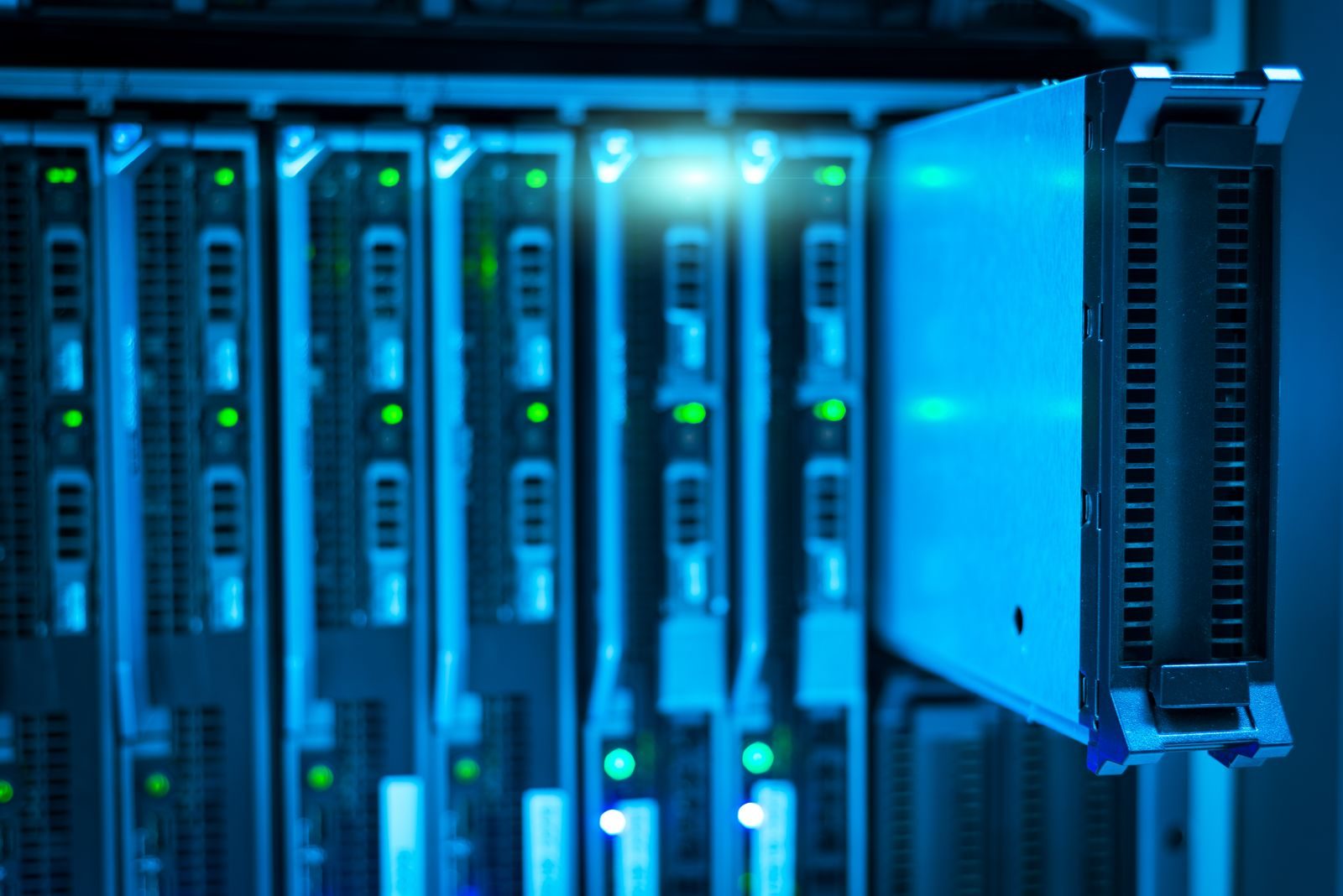 Corredor de servidores em um data center