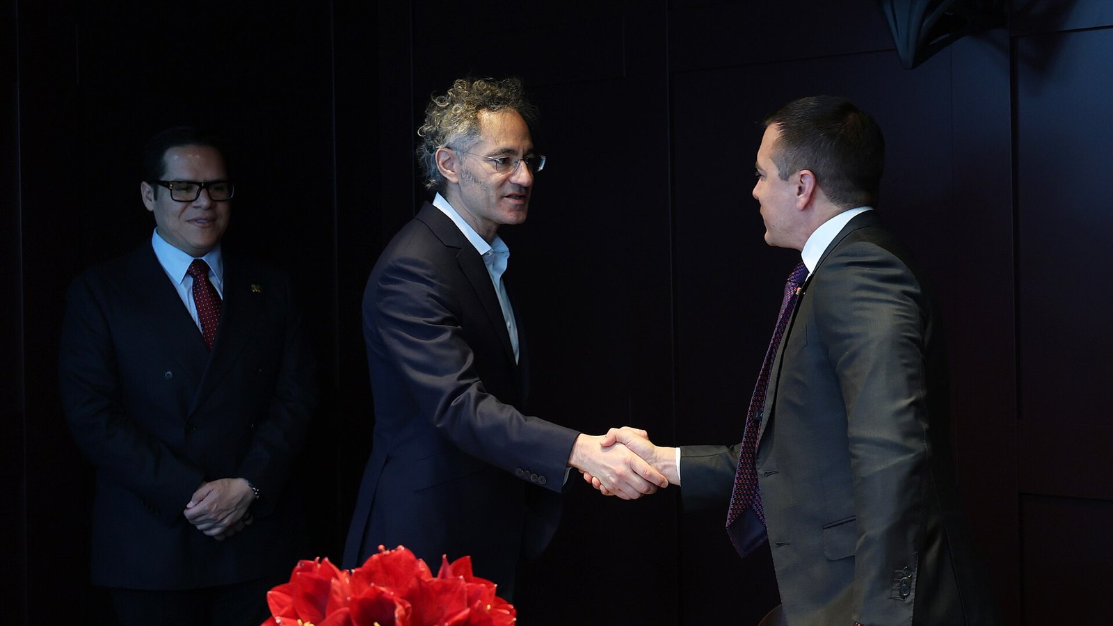 Alex Karp, CEO da Palantir, durante evento